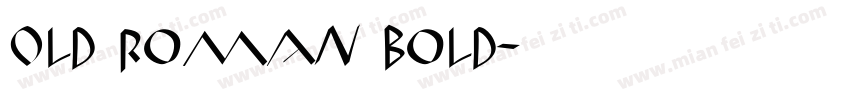 Old Roman Bold字体转换